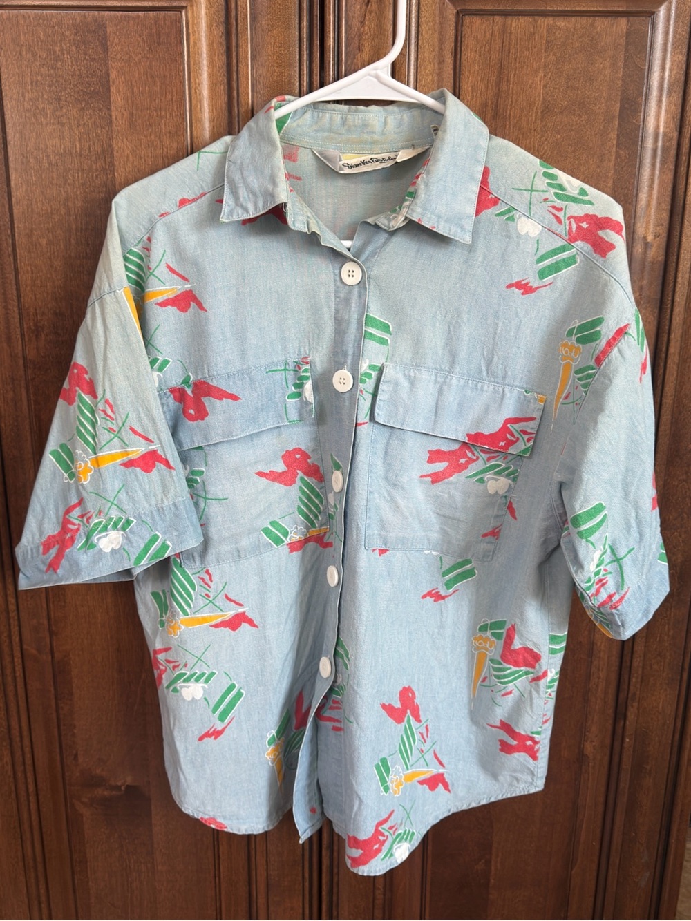 Vintage 1980s Diane von Furstenberg Button Down Top